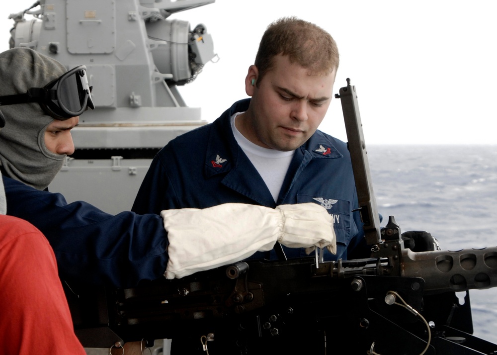 Weapons qualification aboard USS Boxer