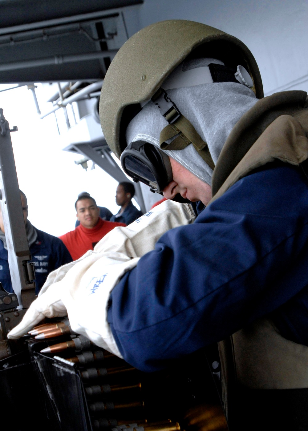 Weapons qualification aboard USS Boxer