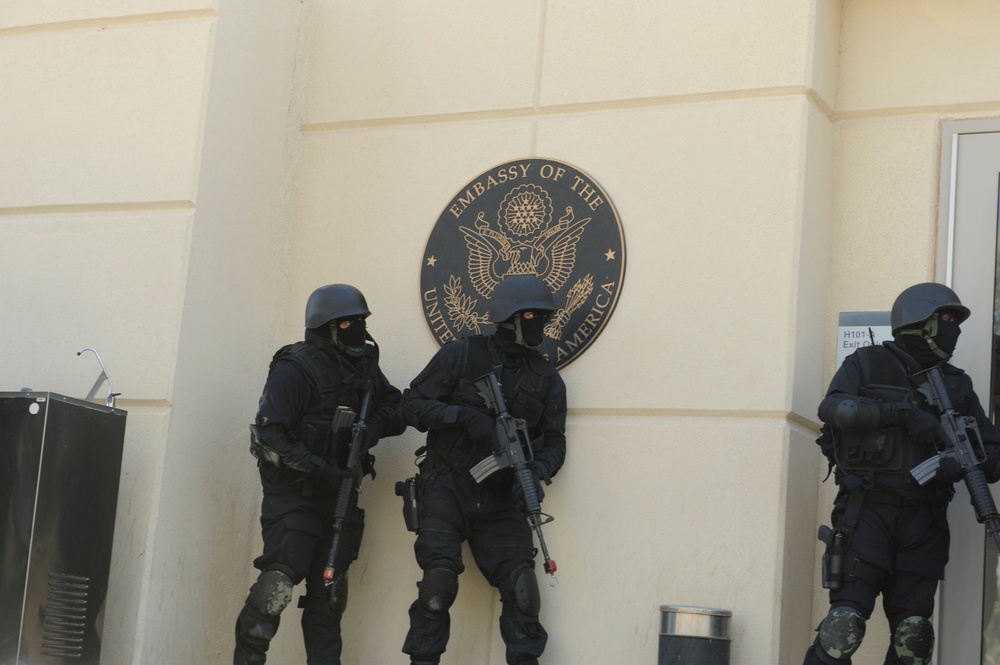 Joint Training Takes Over U.S. Embassy