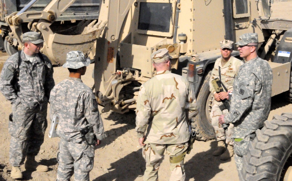 Seabees arrive on Patrol Base Mahawil, Iraq