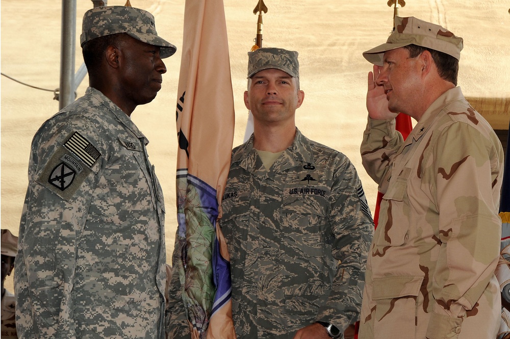 Saluting During Change of Command Ceremony