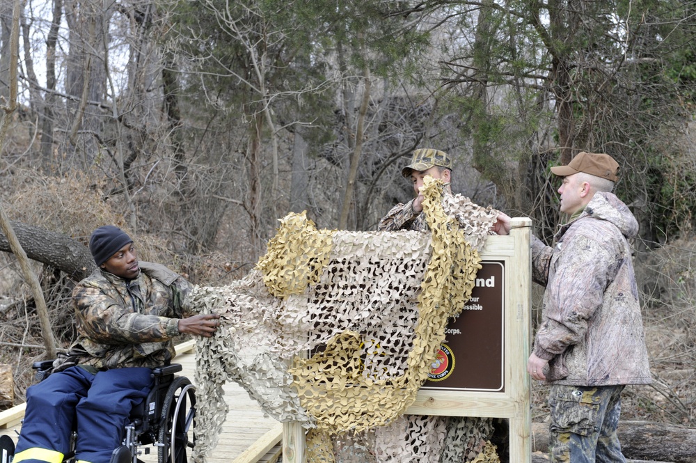 Duck blinds at Quantico