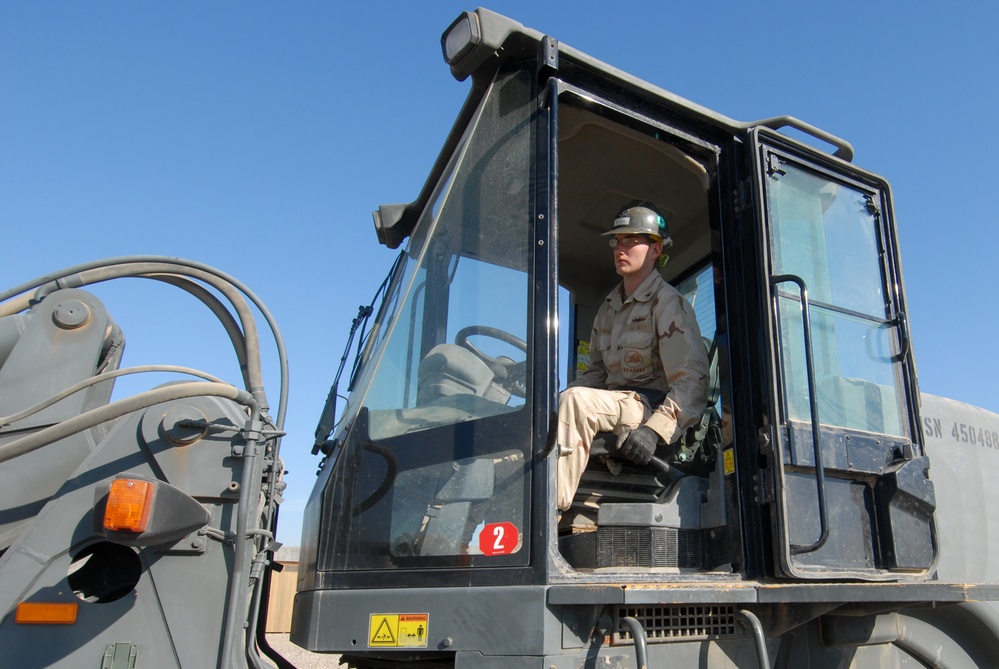 Construction on a patrol base in Mahawil