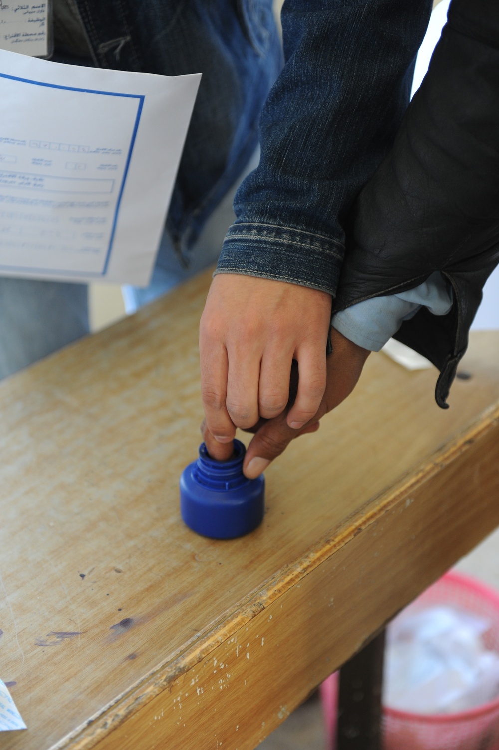 Iraqi security forces vote in Baghdad