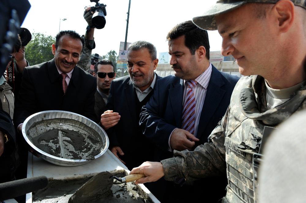 Bridge construction ceremony