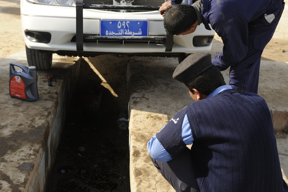 Iraqi police vehicle hub