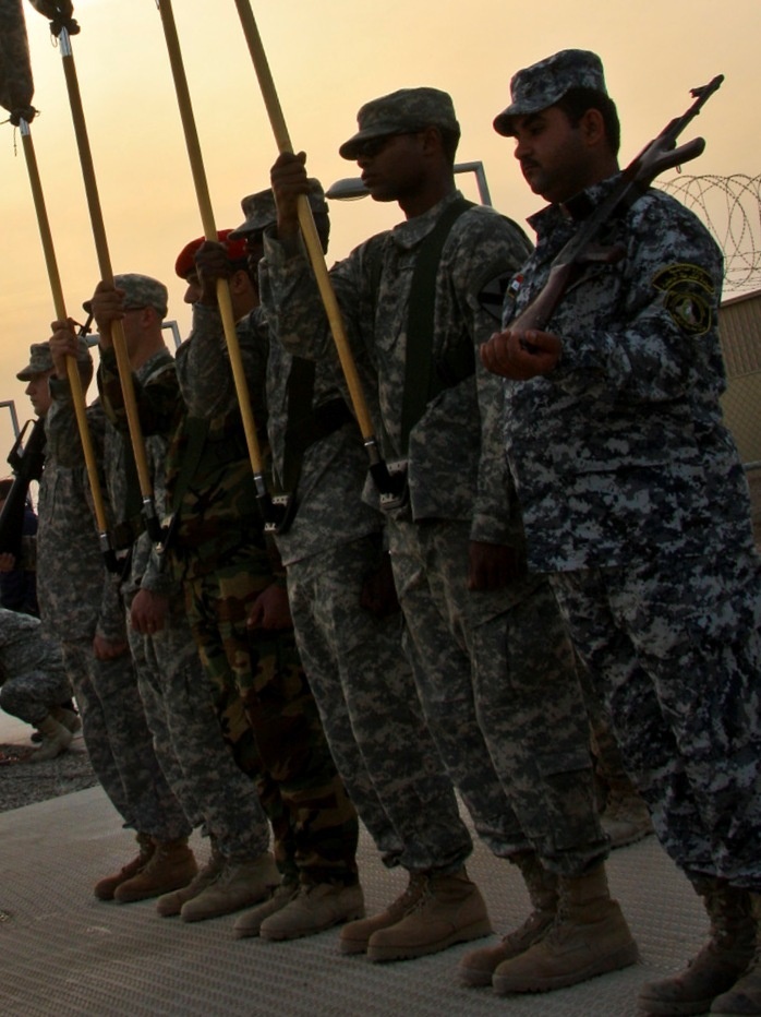 Iraqi security forces stand tall during Multi-National Division - Baghdad transfer