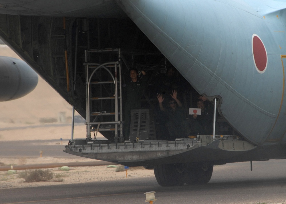 Japanese Air Self Defense Force  Redeplyoyment Group Bids Final Farewell