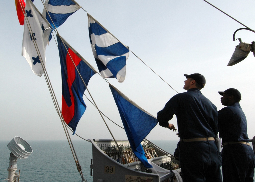 Hoisting the flags