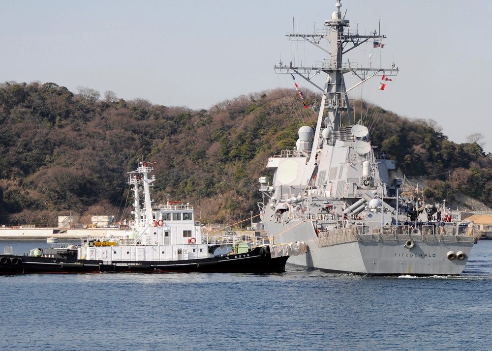 USS Fitzgerald at Fleet Activities Yokosuka