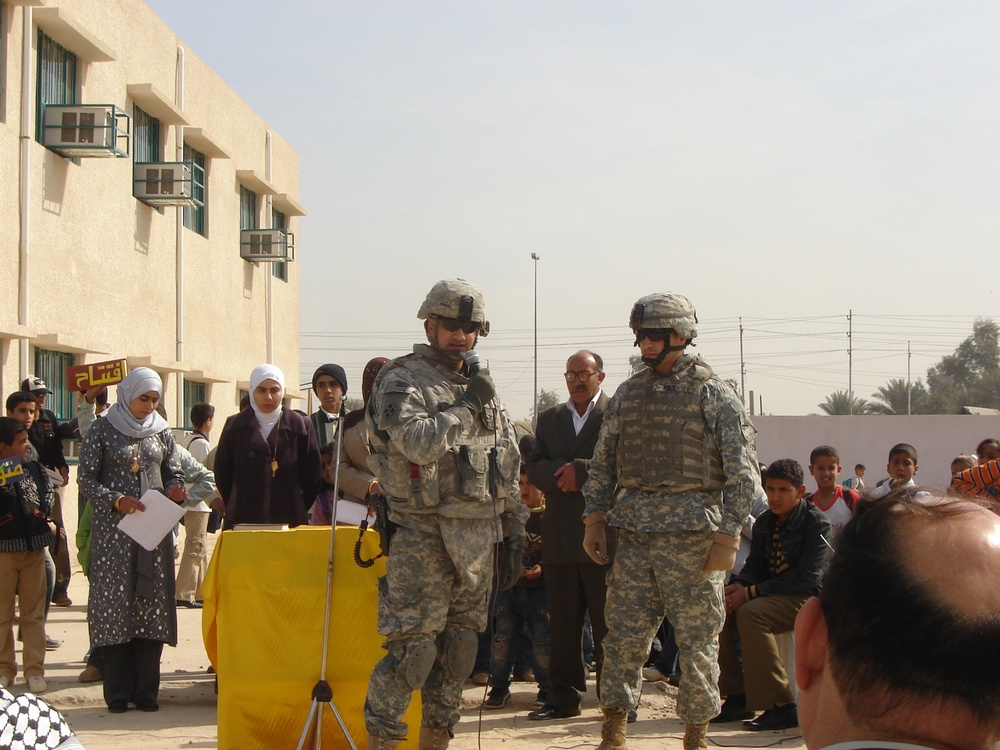 Jurf Nadaf Refurbished School Opens for Students
