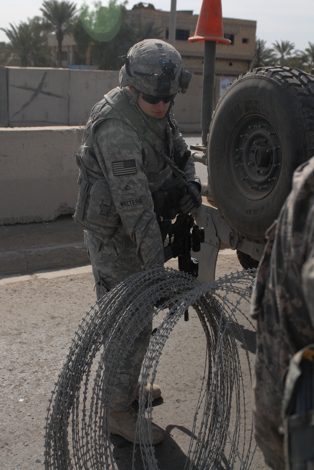 Traffic control point  in Ameriyah, Iraq