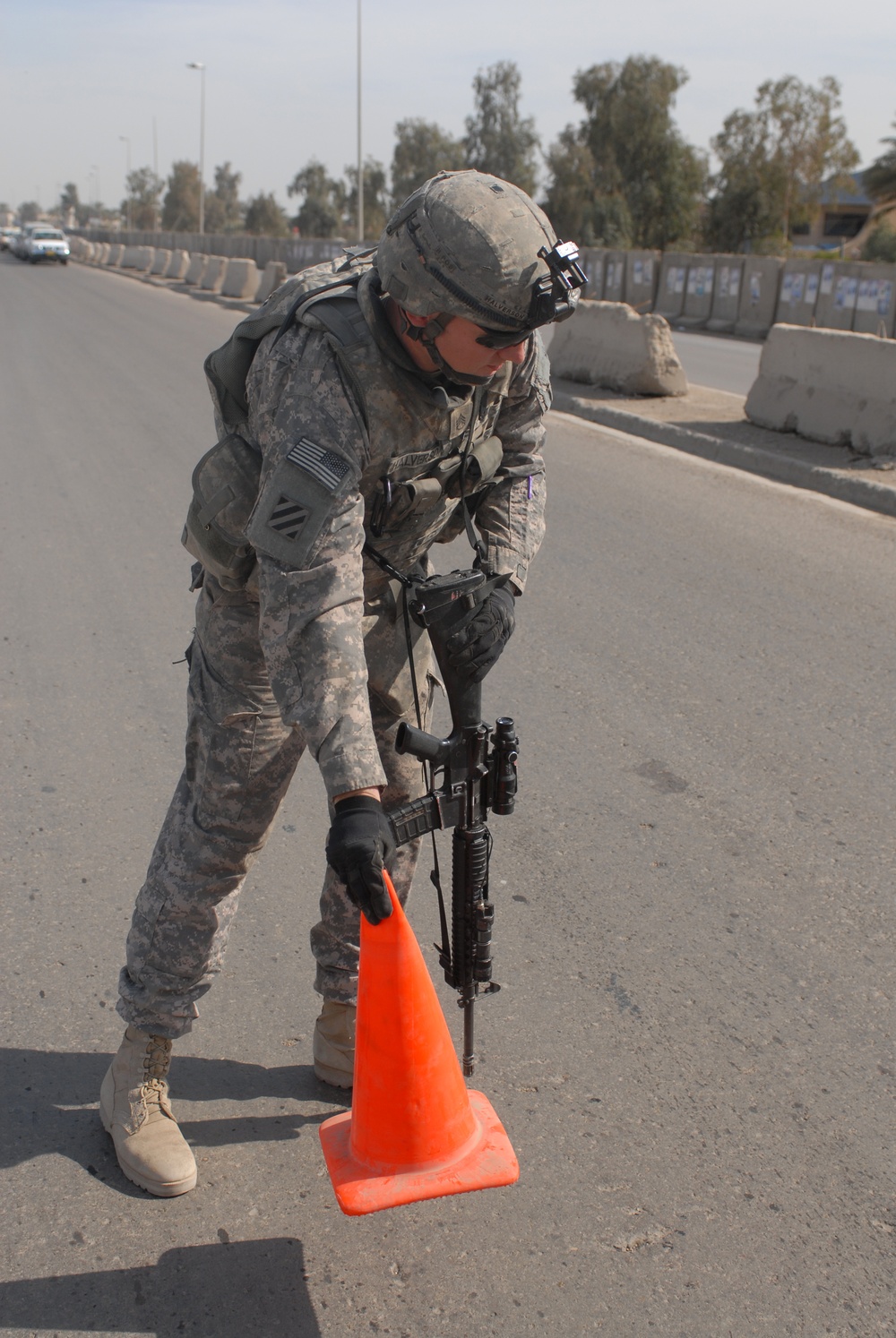 Traffic control point  in Ameriyah, Iraq