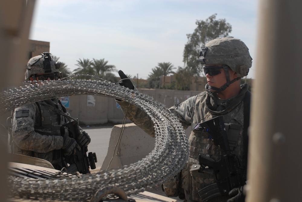 Traffic control point  in Ameriyah, Iraq