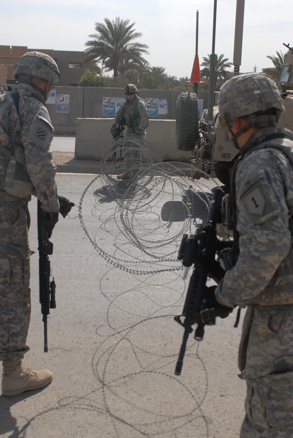 Traffic control point  in Ameriyah, Iraq