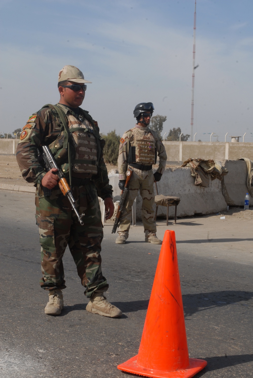 Traffic control point  in Ameriyah, Iraq