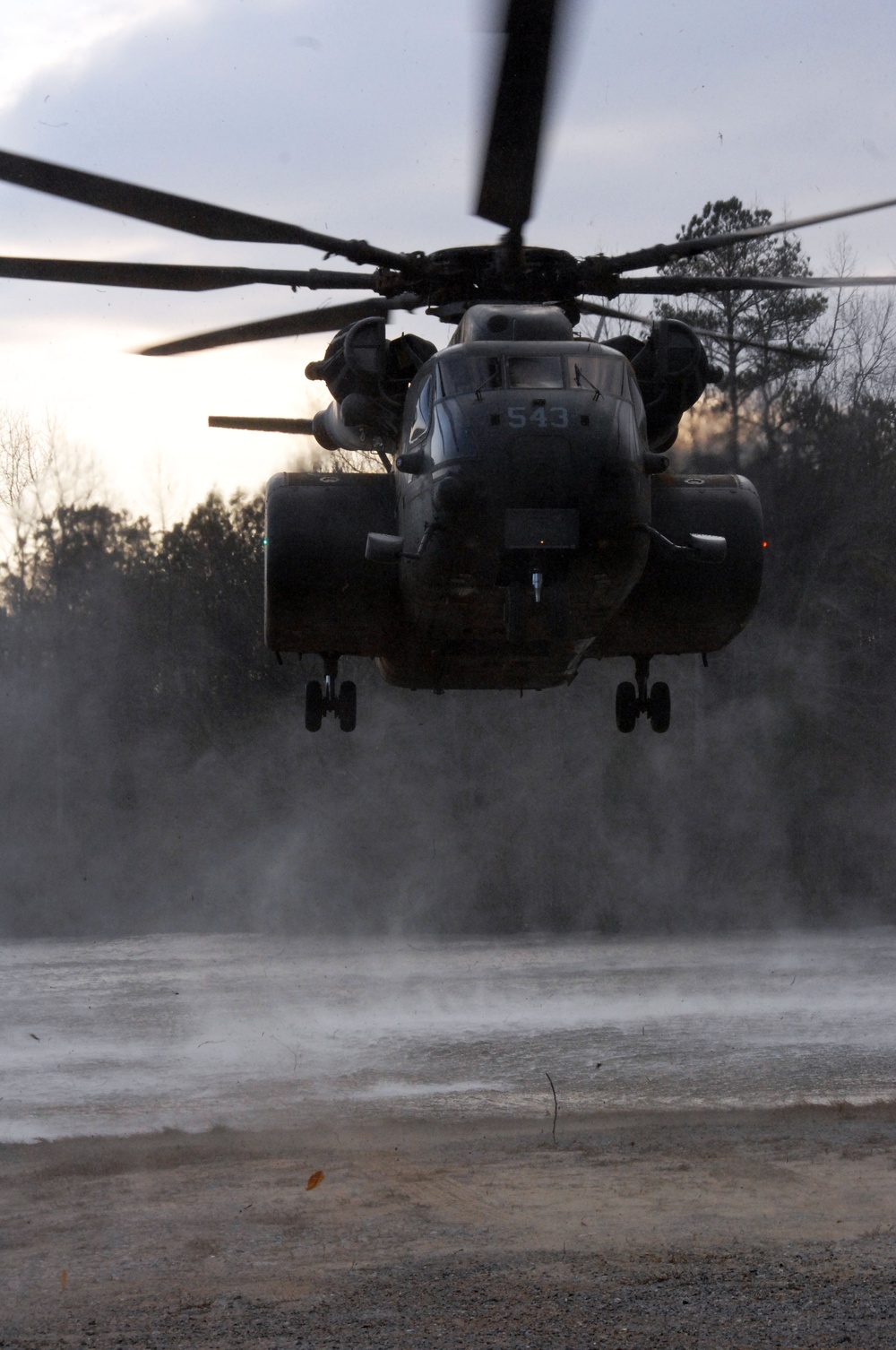 Canadians Dismount Helicopter at Fort Pickett