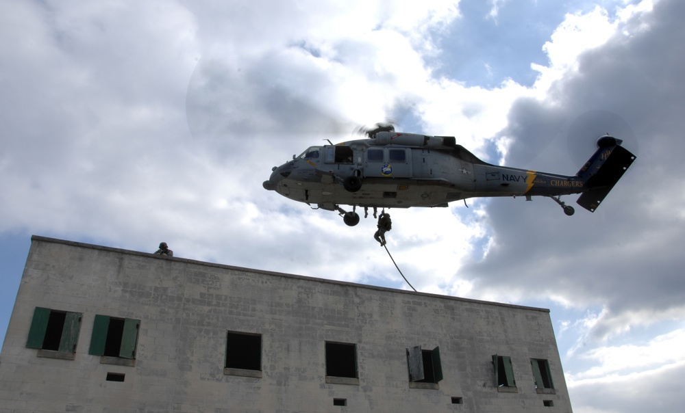 Fast Rope Exercise at Fort Pickett