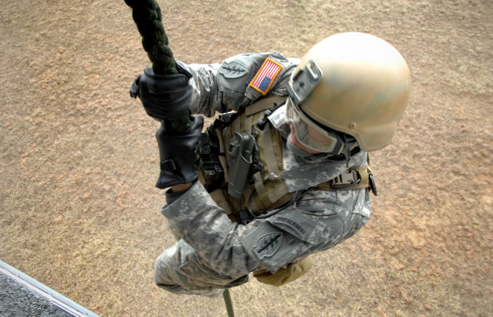 Fast Rope Exercise at Fort Pickett