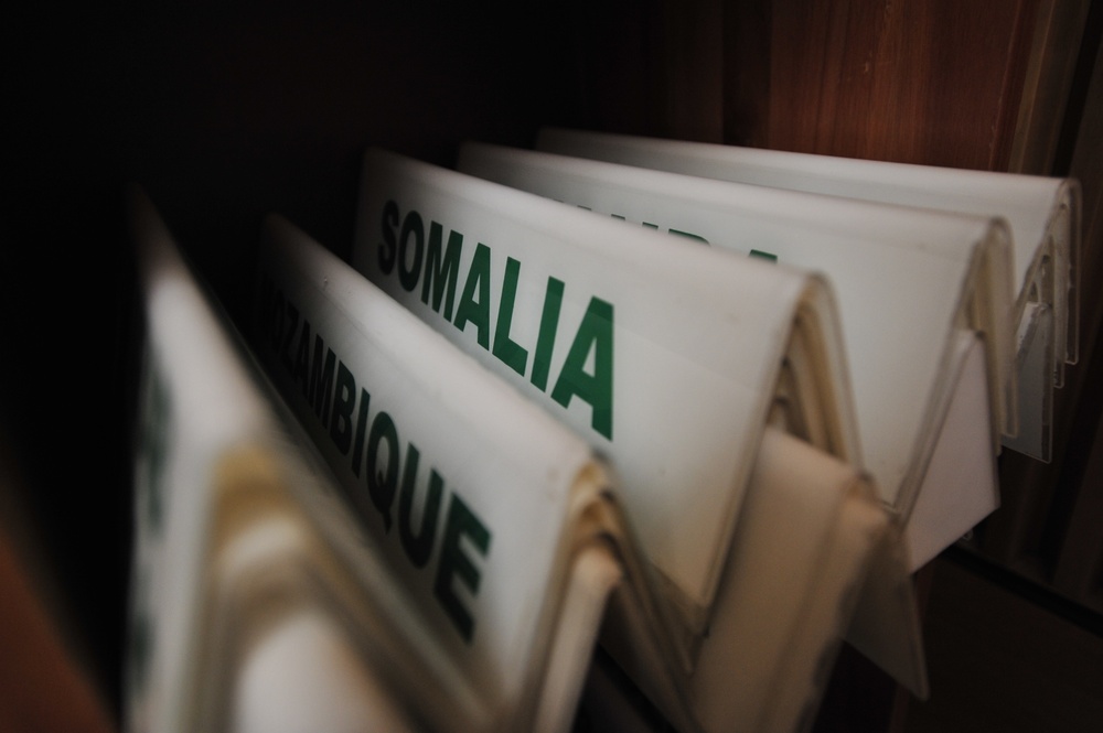 A Placard for Somali Delegates Sits on a Shelf in a Conference Room at the African Union in Addis Ababa, Ethiopia