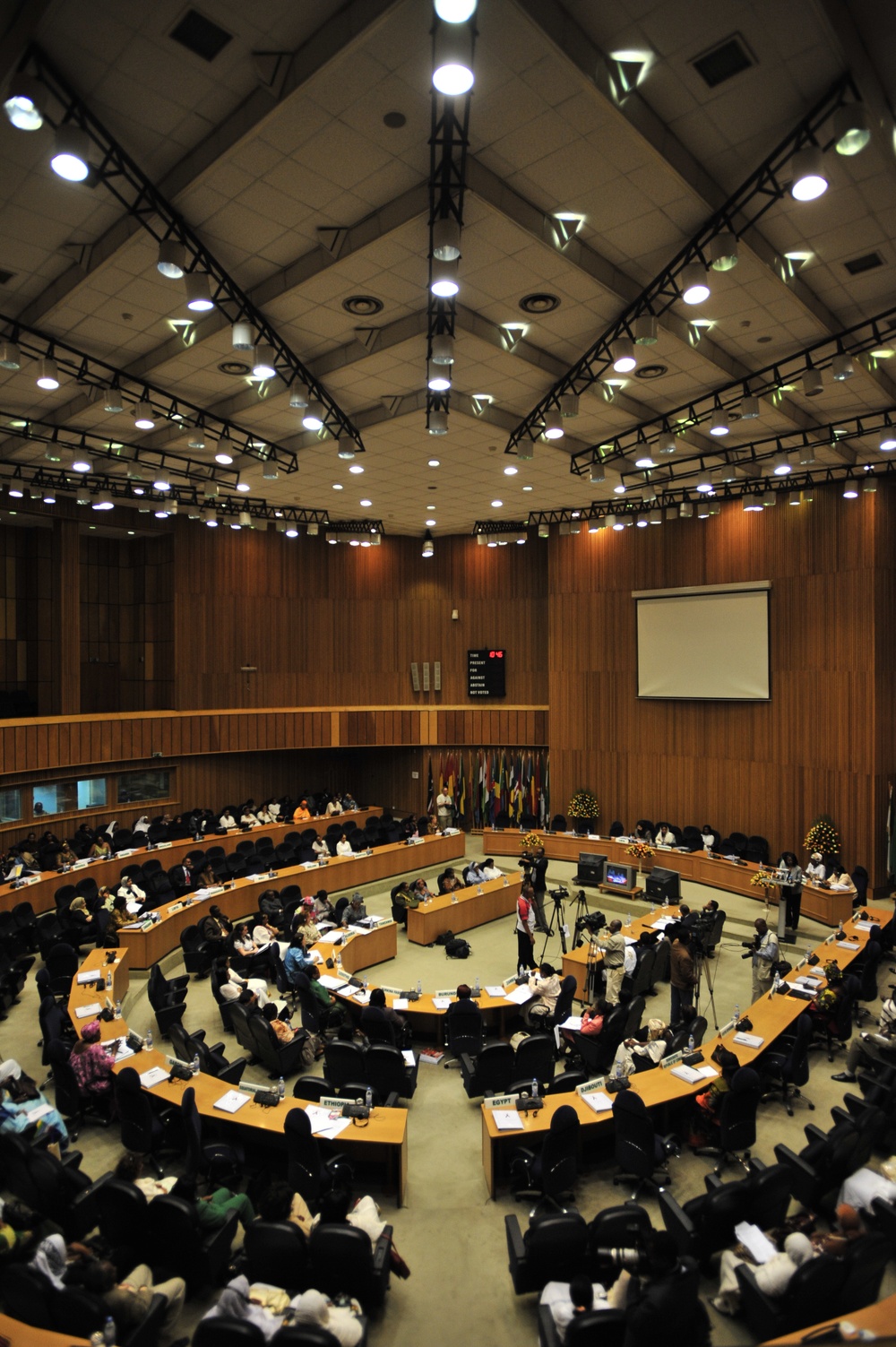 African First Ladies Sit in the Plenary Hall of the African Union in Addis Ababa, Ethiopia