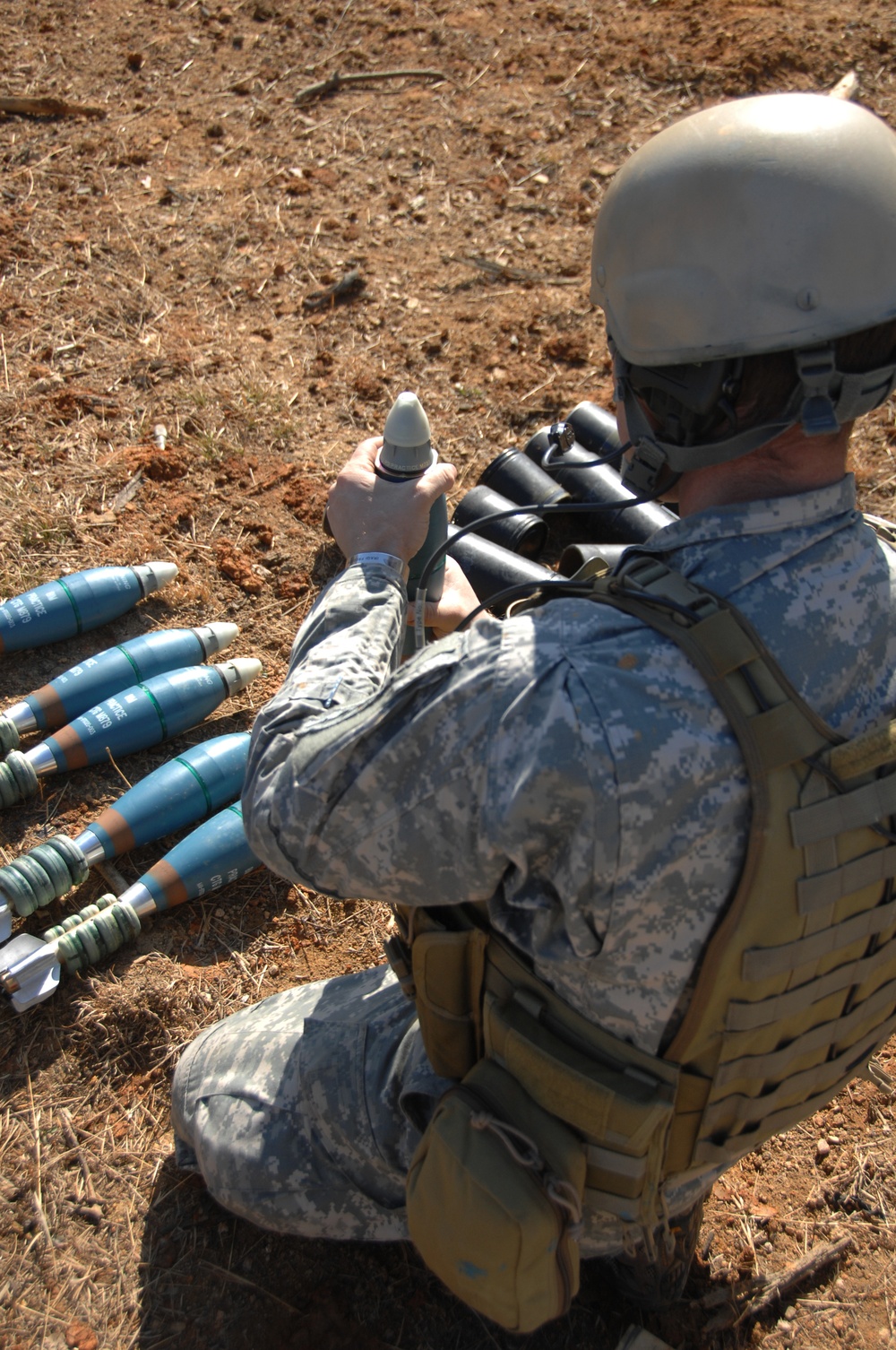 Coalition Forces Deal With Explosives