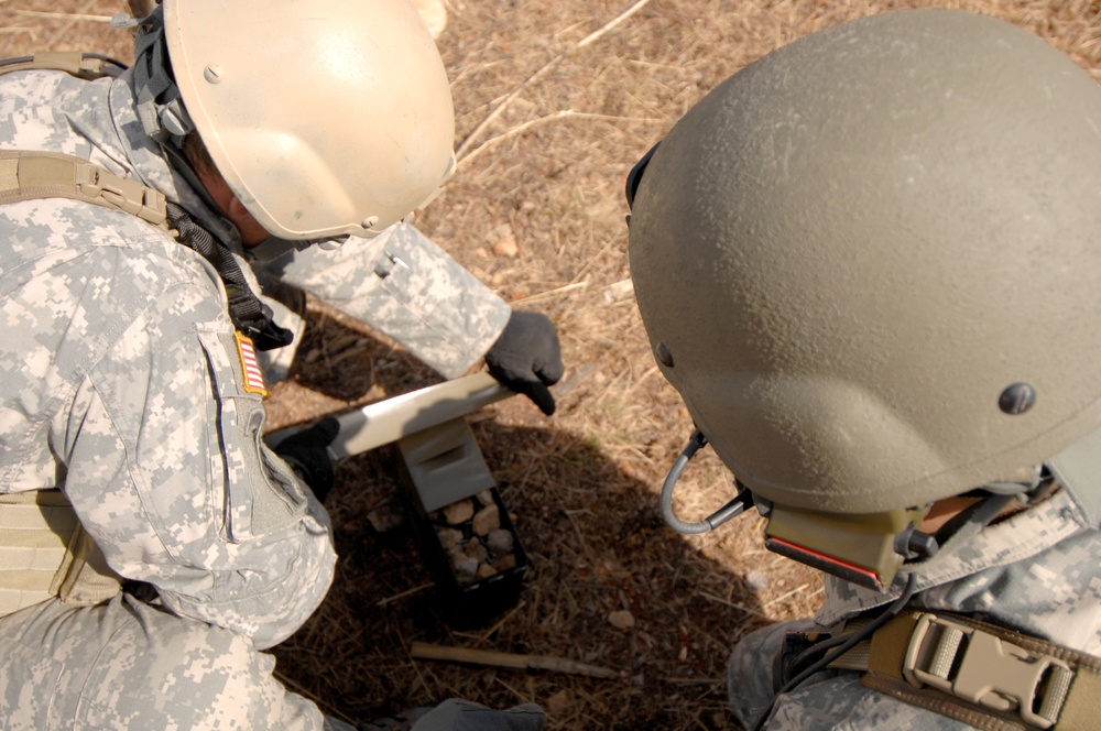 Coalition Forces Deal With Explosives