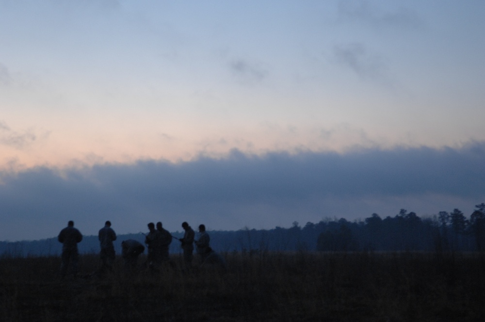 Canadian Forces Await Transport After Mission on Fort Pickett
