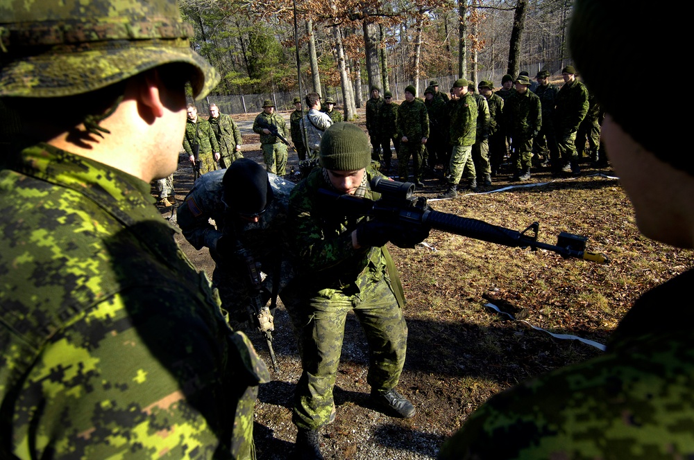 Canadian Army Train on Clearing Buildings in Urban Settings