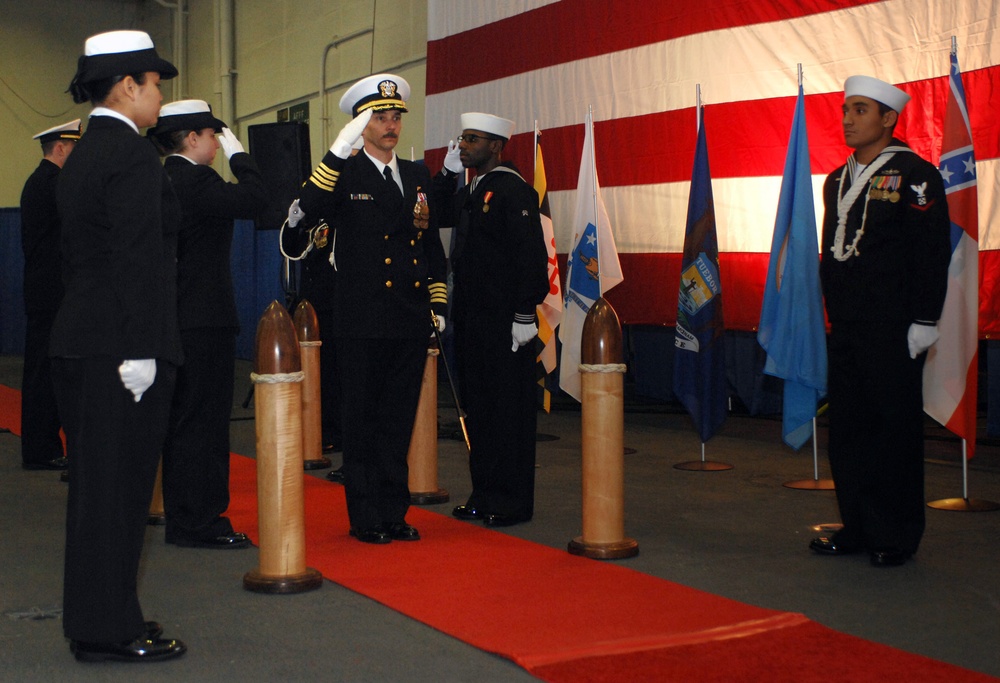 Change of command aboard the USS Harry S. Truman