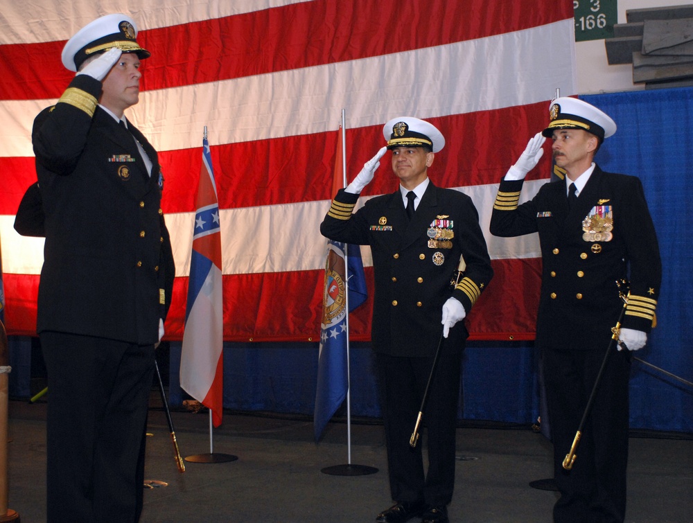 Change of command aboard the USS Harry S. Truman