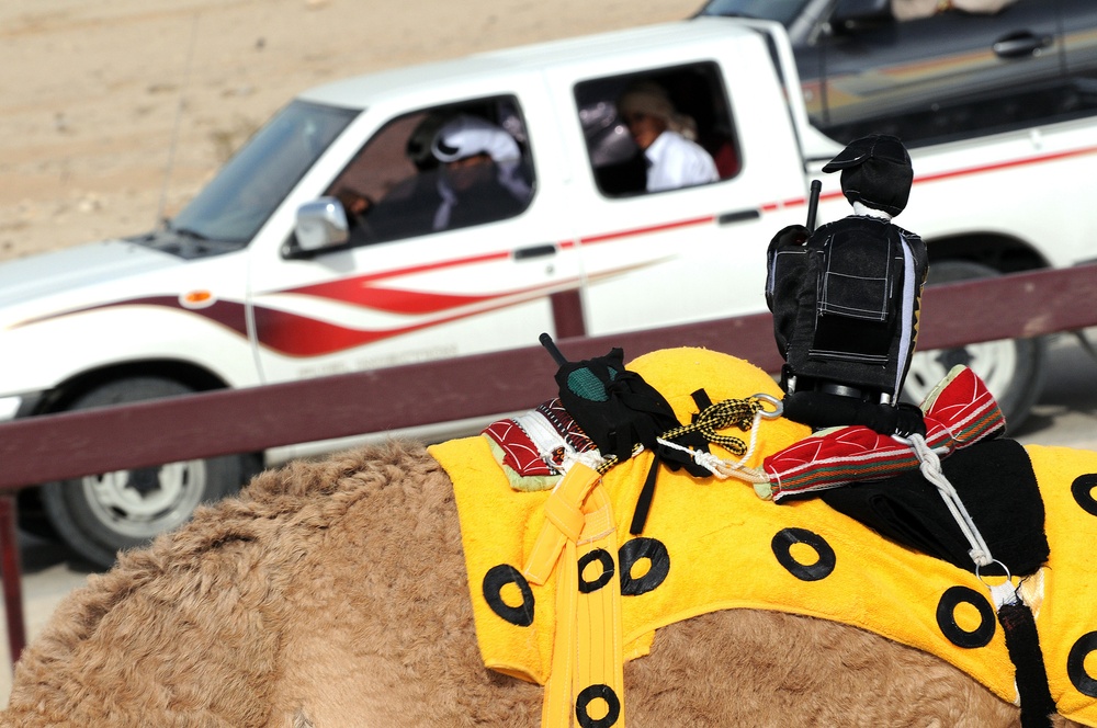 Troops Attend Qatar Camel Races