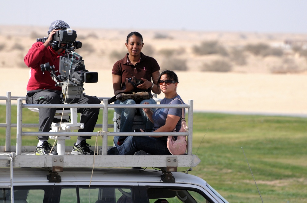 Troops Attend Qatar Camel Races