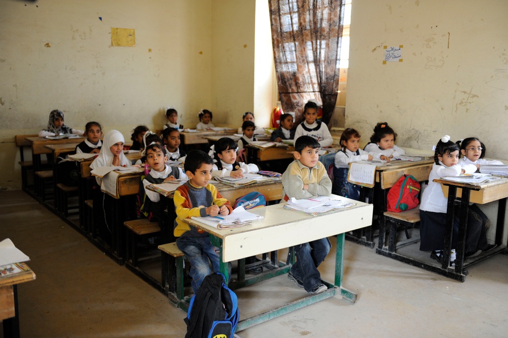 School supplies delivered to the Al Kaluud School