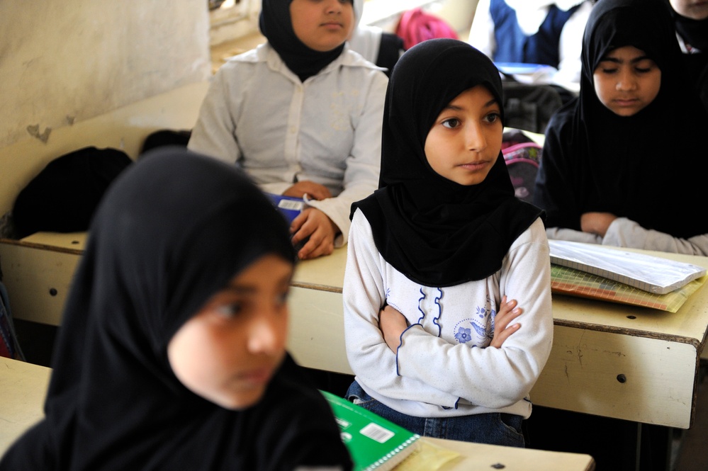 School supplies delivered to the Al Kaluud School