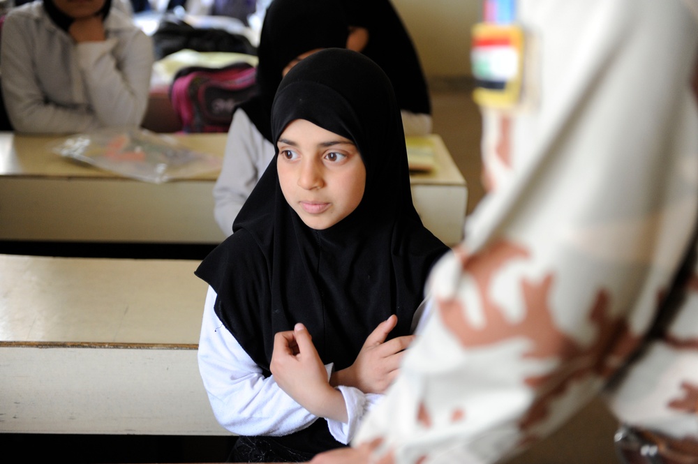 School supplies delivered to the Al Kaluud School
