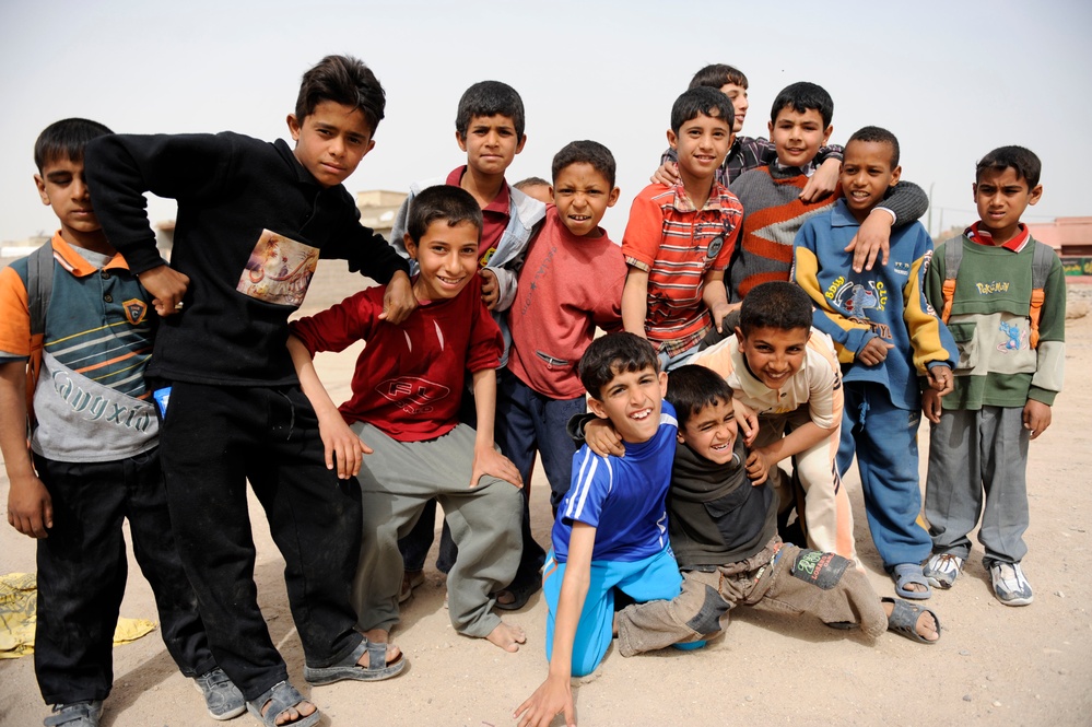 School supplies delivered to the Al Kaluud School