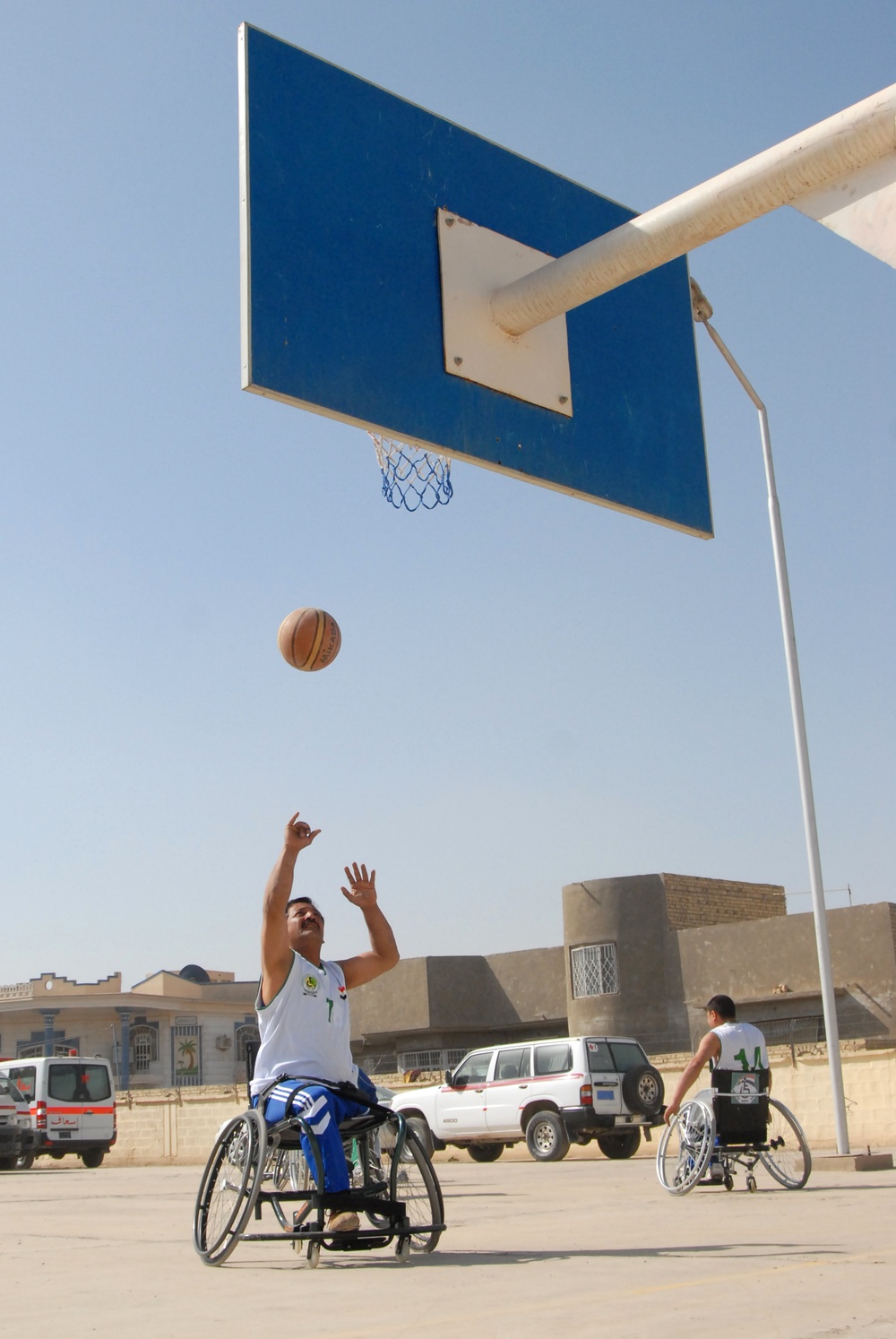 Wheelchair basketball game in Hillah