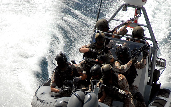 Visit, board, search and seizure training aboard USS Vela Gulf