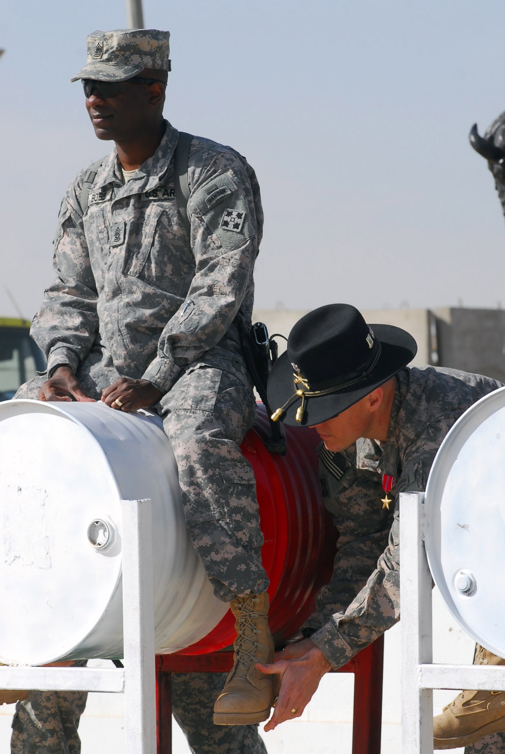 Raiders recognize leaders during spur ceremony at Forward Operating Base Falcon