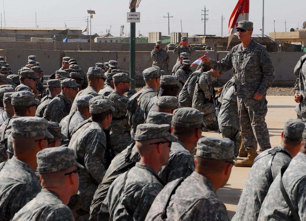 Raiders recognize leaders during spur ceremony at Forward Operating Base Falcon