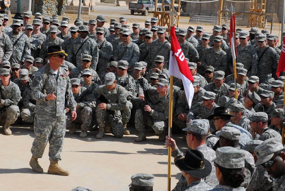 Raiders recognize leaders during spur ceremony at Forward Operating Base Falcon