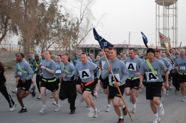 Soldiers celebrate President's Day with 5K