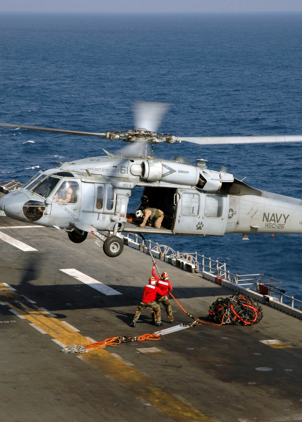 Action aboard the USS Iwo Jima