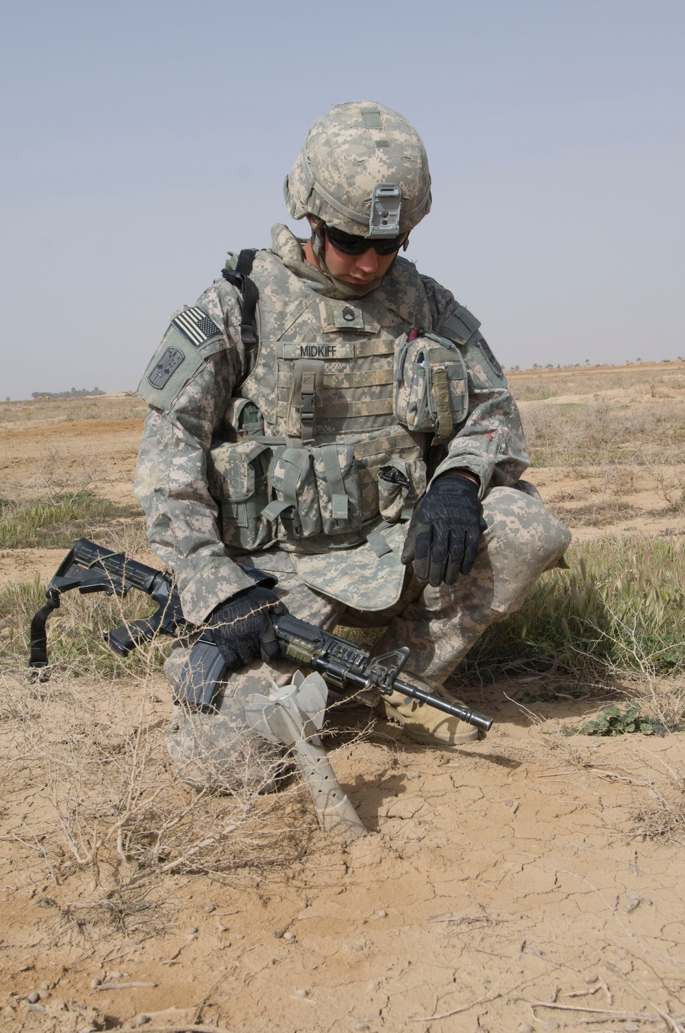 Patrol in the village of Shananah in Diyala Province, Iraq