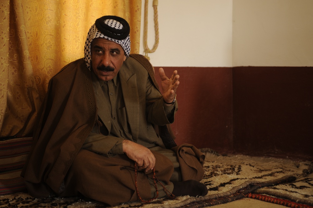 Meeting with a local sheik in Afak, Iraq