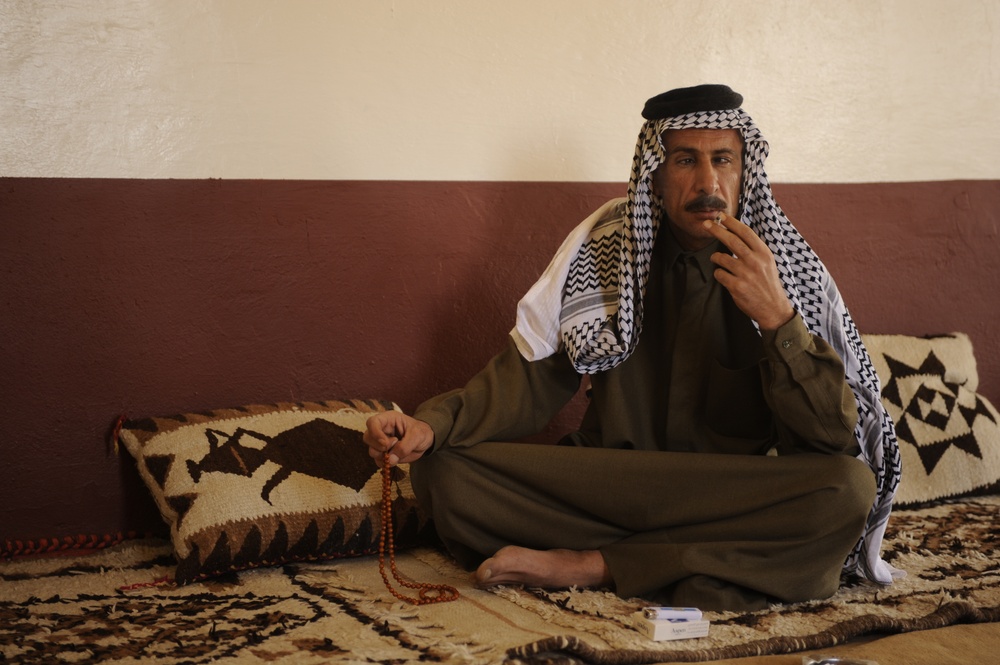 Meeting with a local sheik in Afak, Iraq