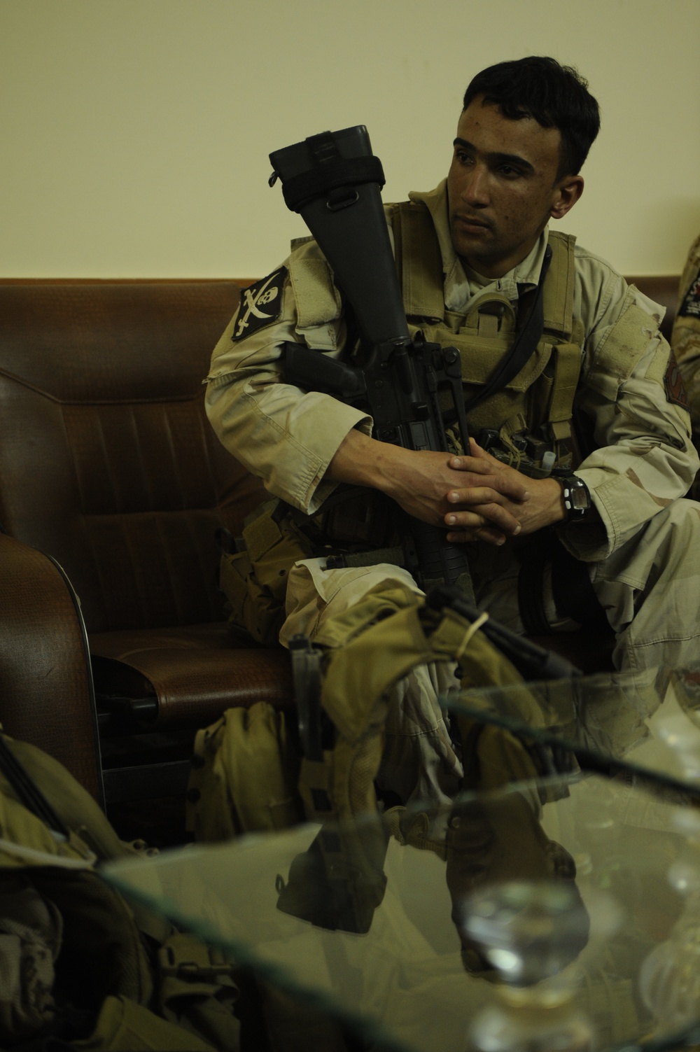 Meeting with a local sheik in Afak, Iraq