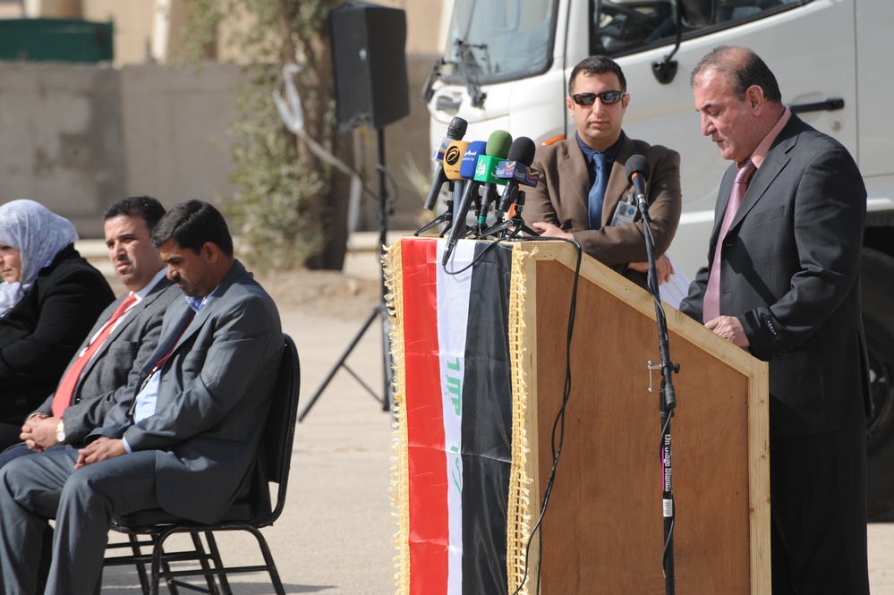 Presentation at Forward Operating Base Loyalty, Iraq