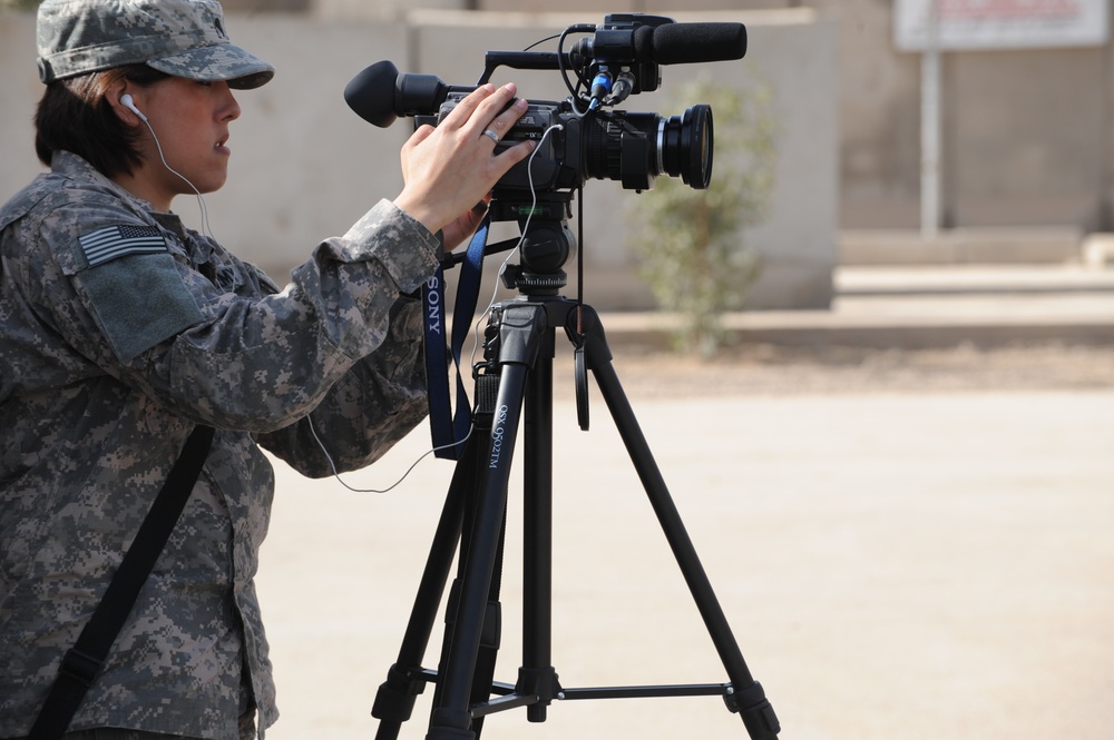 Presentation at Forward Operating Base Loyalty, Iraq